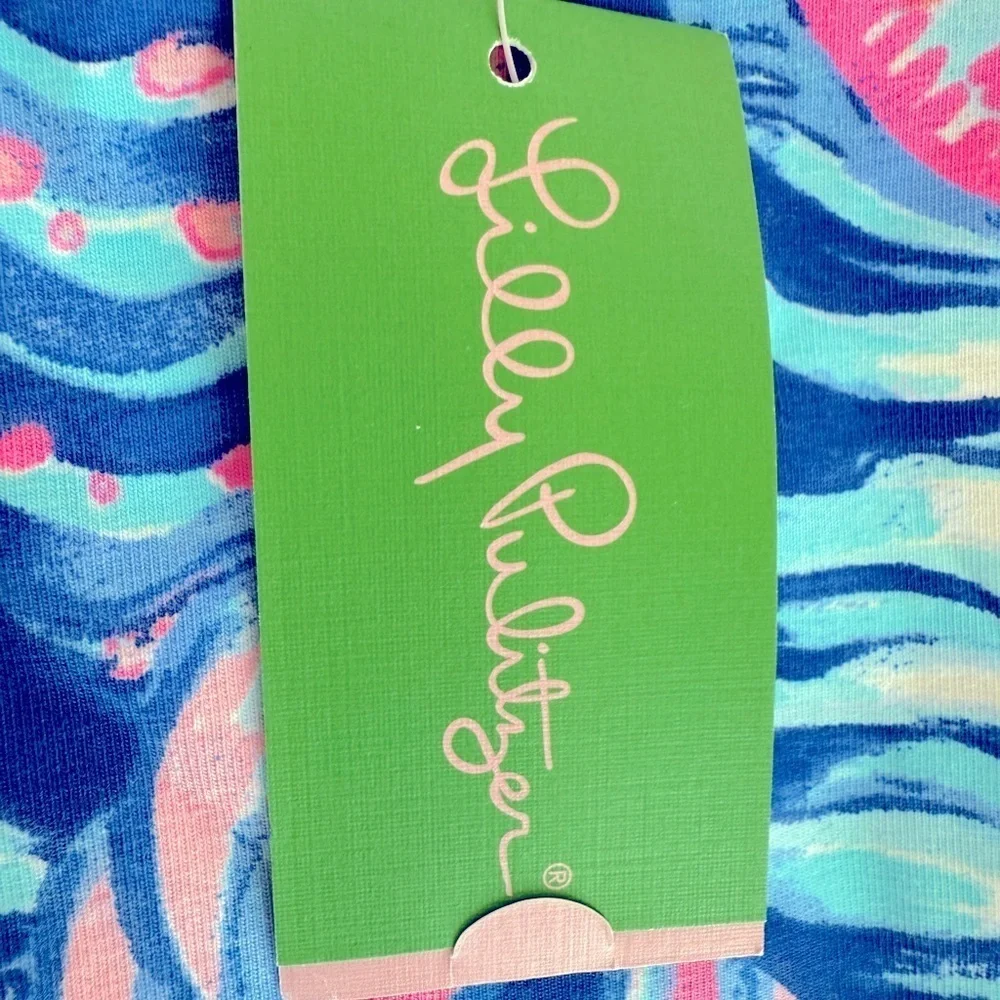 NEW Lilly Pulitzer Girls MAIA LEGGING Twilight Blue Scale Up Pink FISH